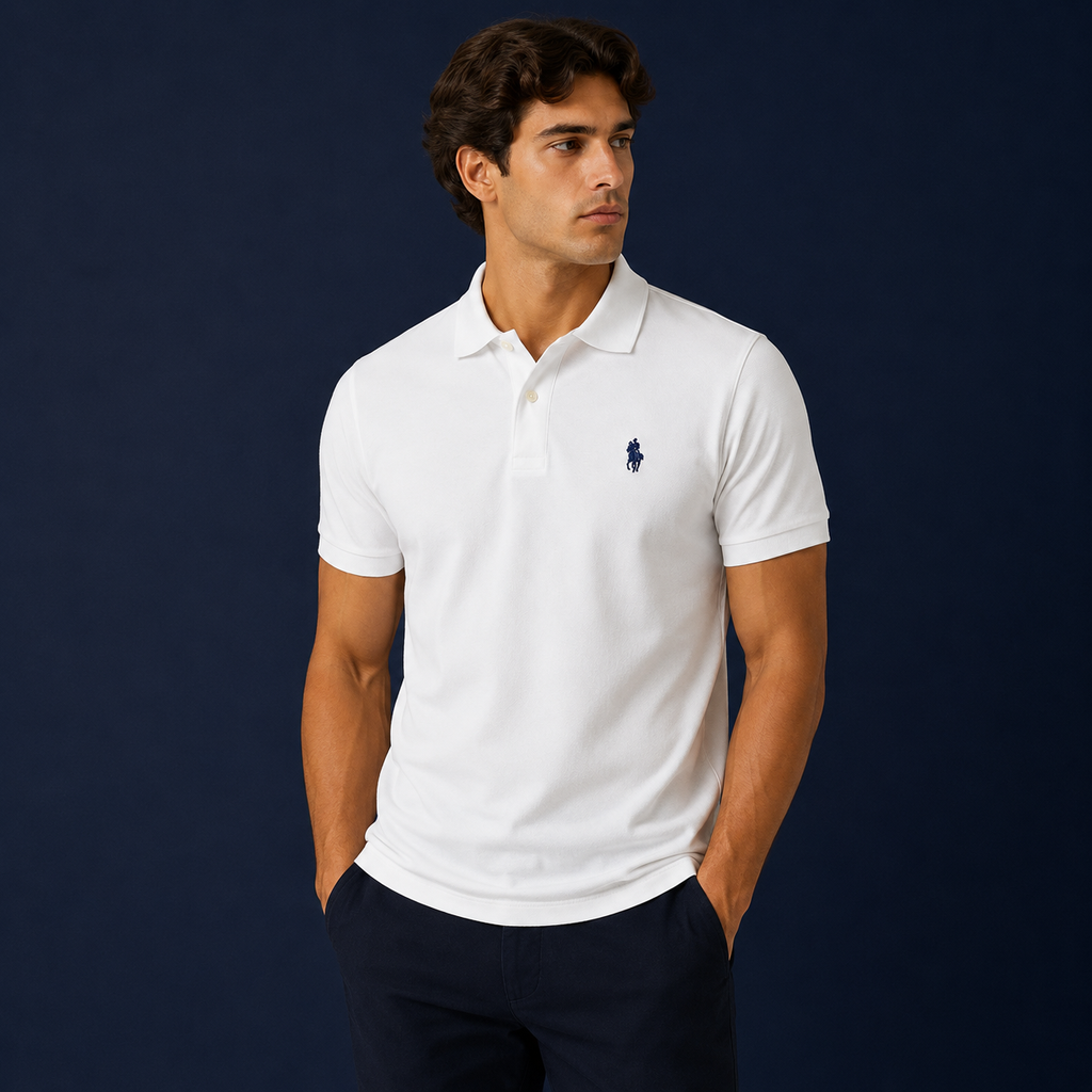 T-shirt homme manches longues brodé Cavalier Paris coton premium