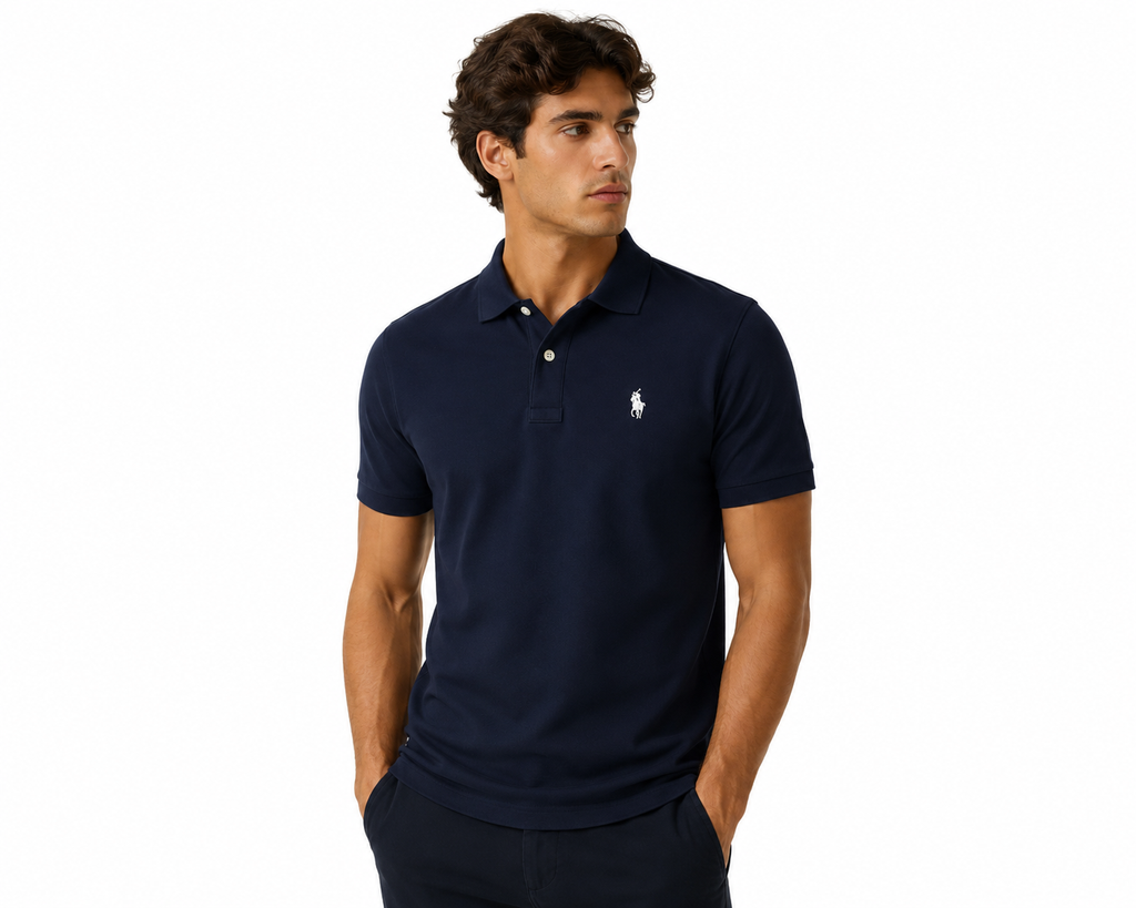 T-shirt homme manches longues brodé Cavalier Paris coton premium
