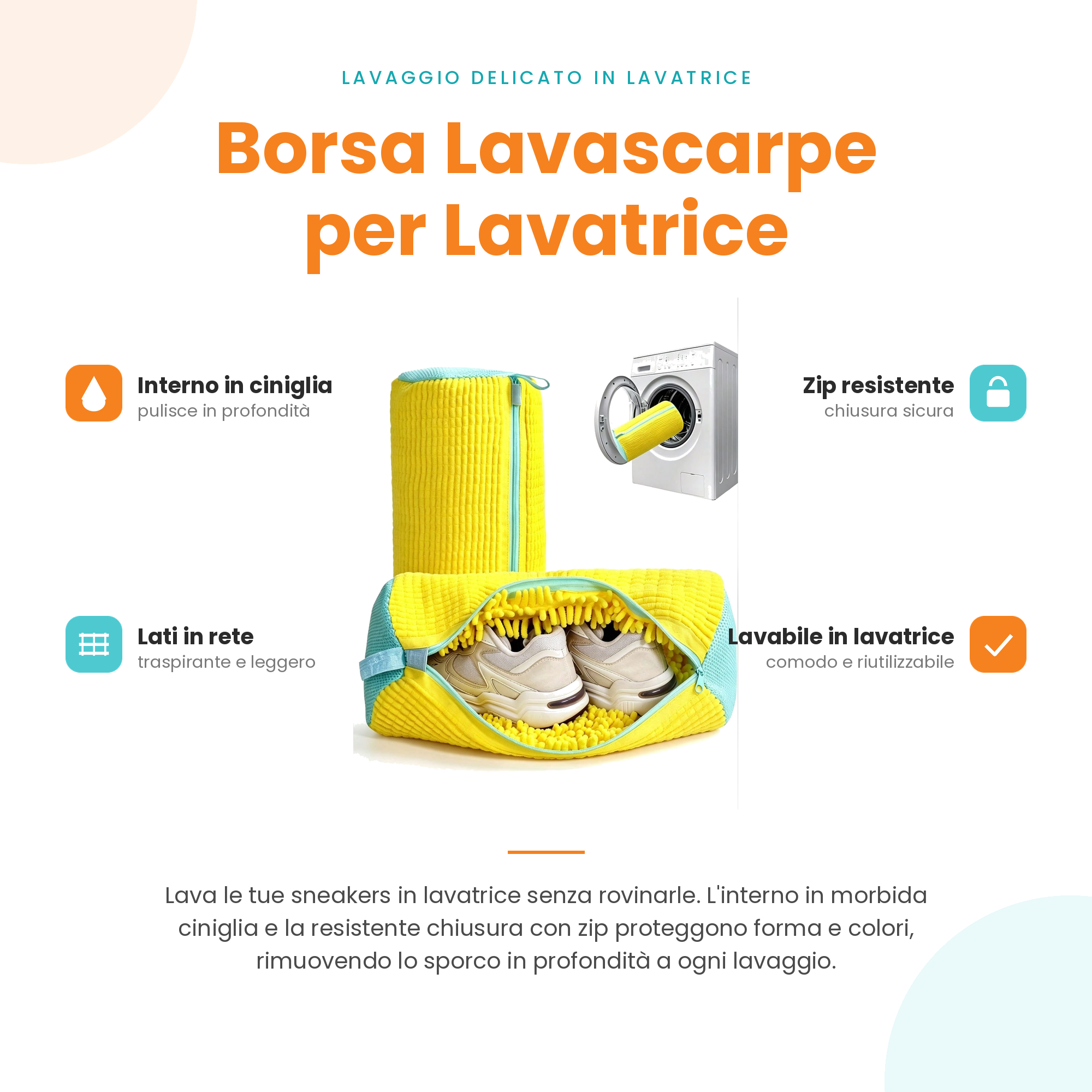 Sacca Lavascarpe per Lavatrice